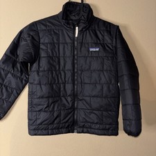 New Kids' Patagonia Nano Puff Brick Quilt Jacket Size: XS 5-6 Black Fall Winter