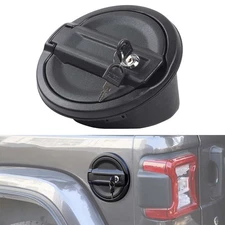 Fuel Tank Gas Cap Cover Locking Fuel Door W/ Lock for Jeep Wrangler JL 18+ Black