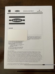 Old Navy E-gift Card $10 - DIGITAL DELIVERY ONLY - No Shipping Charge