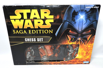 STAR WARS Saga Edition Chess Set 2004 Hasbro UNUSED w/ SEALED Game Board, Inst.