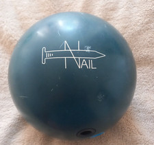Vintage 16lb Faball The Nail Bowling Ball Dark Green Tenpin Ball