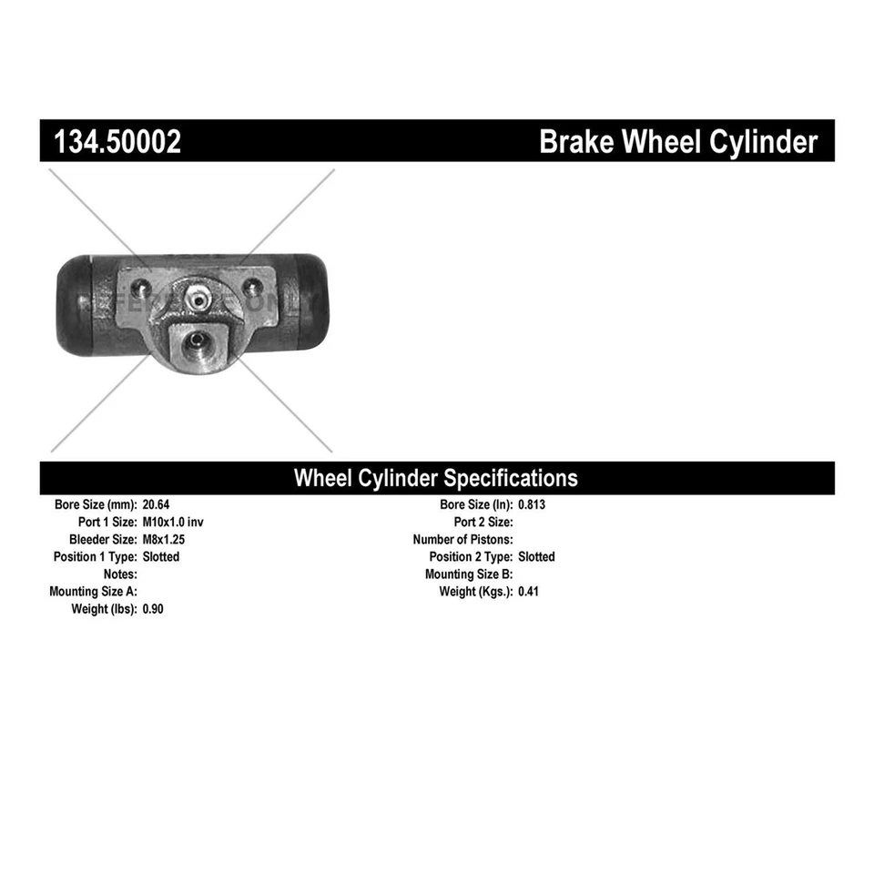 Cilindro de rueda de freno de tambor trasero para Chrysler Town & Country 1997-2000 2003-2007 Foto 3 de 4