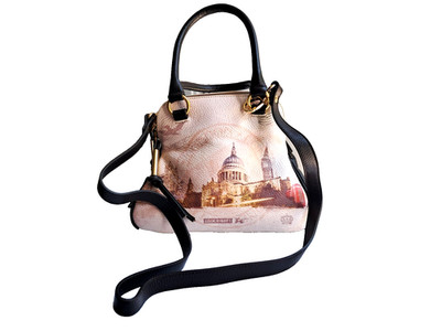 Handtasche Echtleder mit Schultergurt Damen Marke Acquanegra