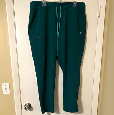 FIGS Technical Collection Scrub Pants XXL Green Solid Drawstring