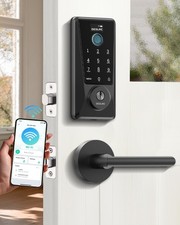 DESLOC Smart Lock D110 Plus, Fingerprint Keyless Entry Door Lock, Built-in Wi...