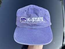 Vintage Kansas State Wildcats Hat Purple Strap Back Cap Youth Boys College NCAA
