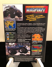 BIGFOOT Monster Truck NES Nintendo Video Game, CIB, manual and rare poster