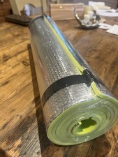 Insulated Camping Mat, Halfords. Single, Silver And Green.