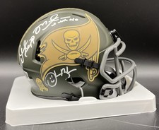 Sapp Alstott Brooks Buccaneers Signed Autographed Salute Mini Helmet Beckett BAS