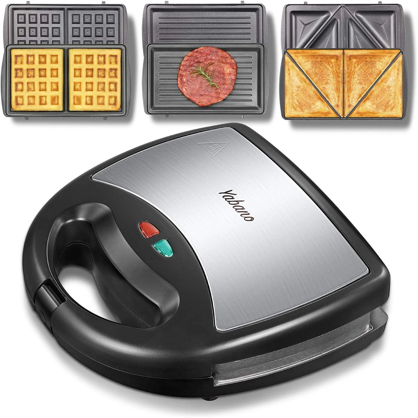 Sandwich Maker, 3 in 1 Waffle Maker, Toaster and Electric Panini Press Grill wit
Opens in a new wind