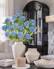 Dilata Silk Blue Hydrangea Floral Bendable Stems