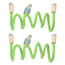 2 Pcs Bird Rope Perch Swing Bird Stand Rope Perch 55 Inch Light Green