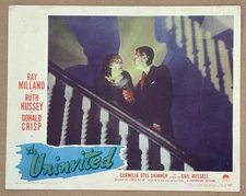 THE UNINVITED ‘44 RAY MILLAND ON STAIRS OF SPOOKY HAUNTED HOUSE LC