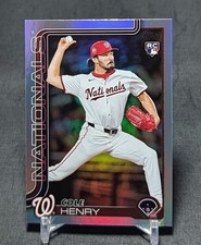 Cole Henry Rainbow Foil Rookie RC 2025 Topps Update Series Card #US186 Nationals