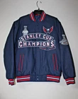 New NHL Washington Capitals 2018 Champions Reversible heavy wool jacket men's S