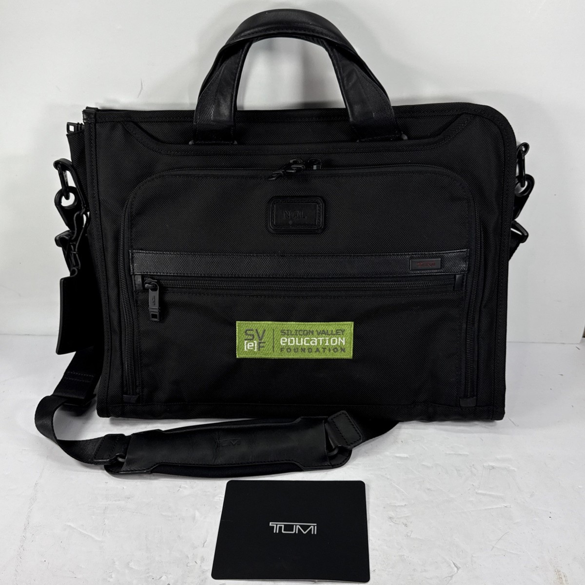 Tumi Alpha II Slim Deluxe Portfolio Black Laptop Shoulder