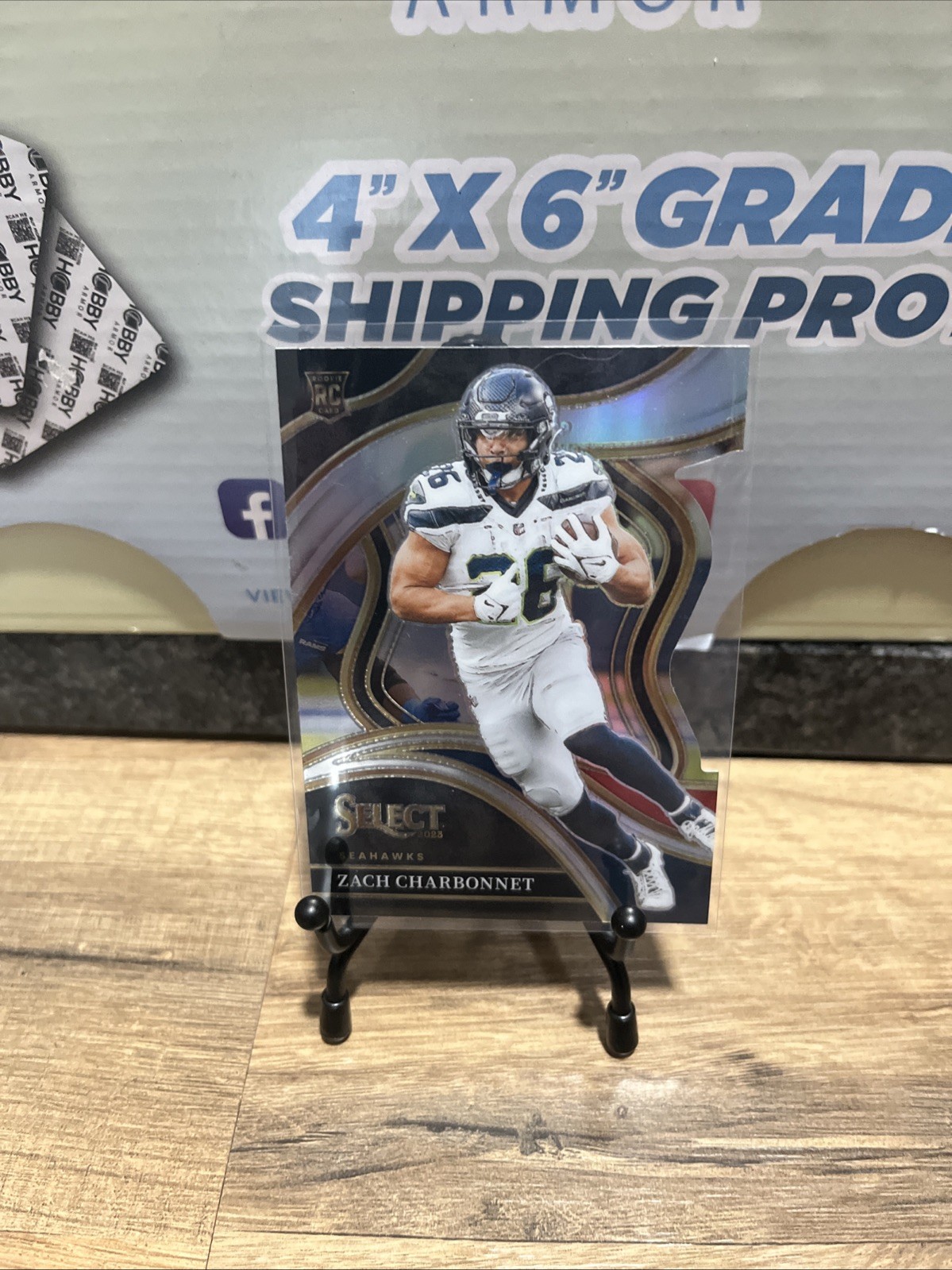 2023 Panini Select - Club Level Zach Charbonnet #202 Silver Prizm Die-Cut (RC)