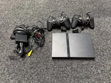 PS2 Slim Black PLAYSTATION 2 Console SCPH-79001  Tested Bundle Controller Wires