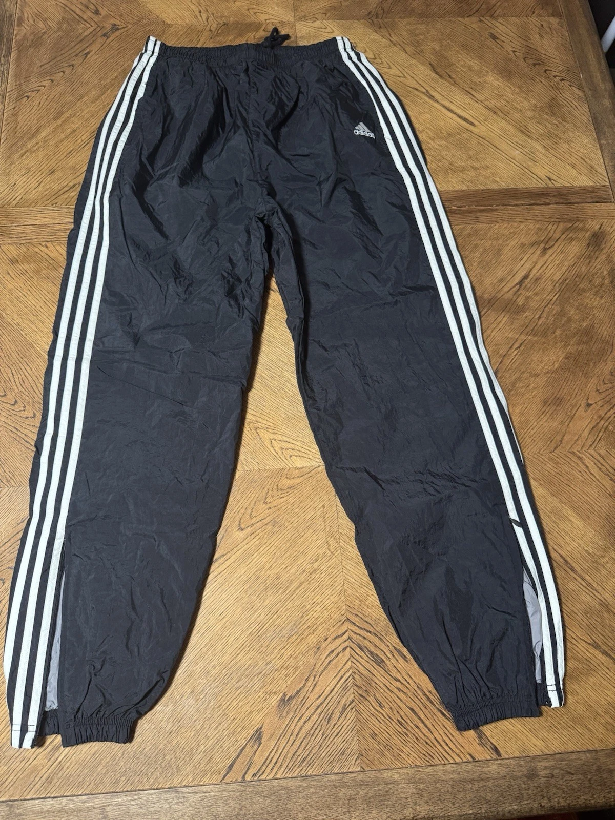 Vintage Adidas Pants Mens XLarge Black Basketball USA 90s Nylon