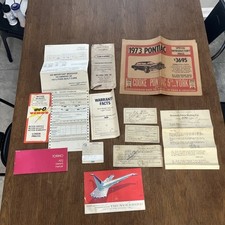 1972 Ford Torino Papers 58 4 Passenger T-bird Brochure1920s Ford Bank Papers