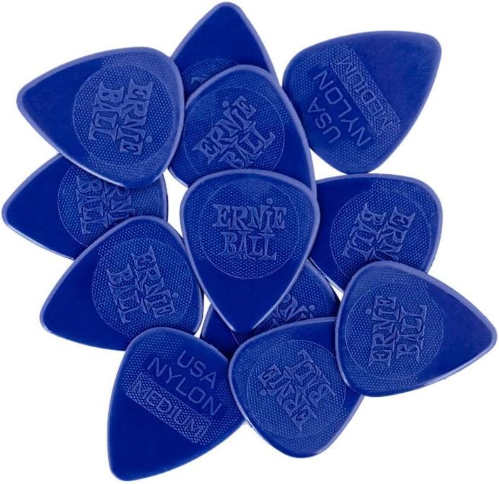 Ernie Ball Medium Injection Molded Nylon Picks 0.72mm bag of 12