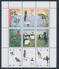2001 Netherlands Antilles - Bird Fauna - Yvert Catalog No. 1280/85 - 6 Value Blo