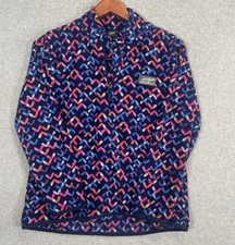 Eddie Bauer Kids Youth Quest Fleece Pullover 1/4 Zip Jacket L 14/16 Girl Pattern