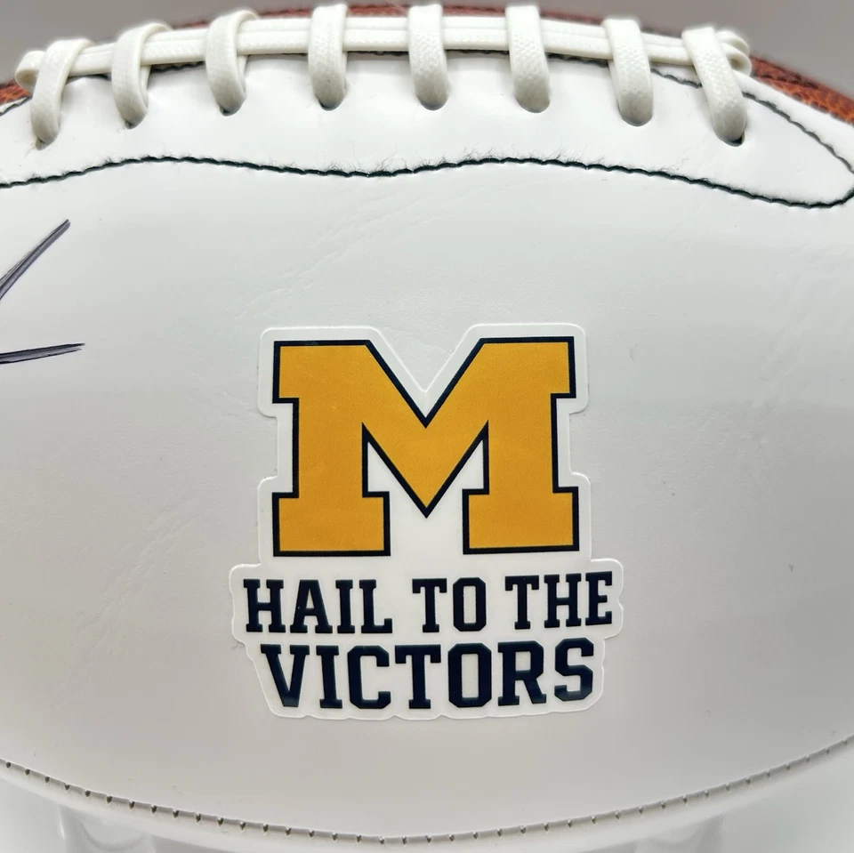 Jim Harbaugh Signed Michigan Wolverines Football Champions PSA/DNA COA - Image 3 of 4