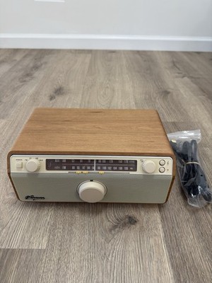 Sangean WR-12 Tabletop AM/FM Radio Wood Cabinet Walnut