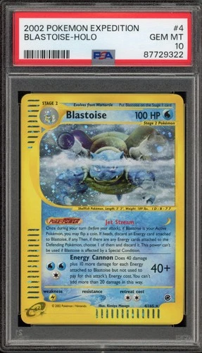 Pokemon Blastoise Expedition Holo Rare #4 PSA 10 Gem Mint