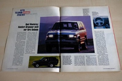 MOT 13/1992 Opel Monterey 3.2 V6 mit 177PS in einer ersten Vorstellung auf 2 Sei