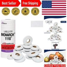 High-Quality Adhesive White Price Labels for Monarch 1110 - Total 17,000 Labels