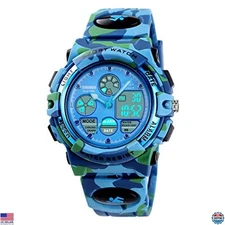 Dayllon Digital Boys Watch - Waterproof Multi-Function Sport Watch for Ages 3-15