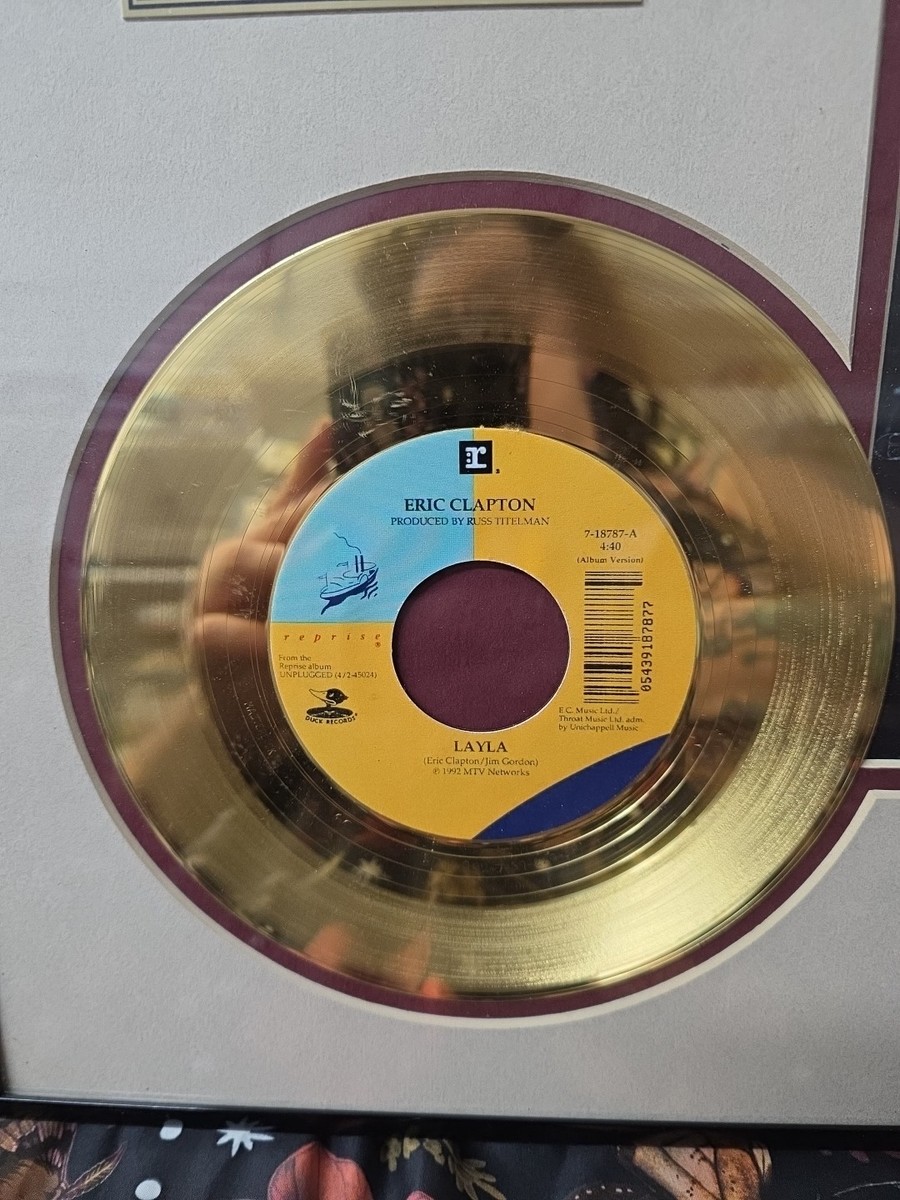 Eric Clapton 24K Gold Plated 45 rpm 