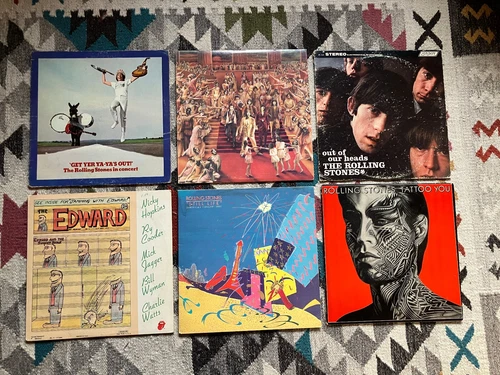 ROLLING STONES lot of 6 vinyl lps ONLY ROCK, YA YAS, TATTOO YOU, STILL LIFE +
