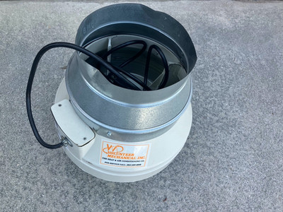 Fantech FR250 ~ Inline Centrifugal Exhaust Fan, 649 CFM, 10'' Duct, 2850 RPM