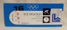 1980 Winter Olympic Ticket Hockey Playoff ROU vs CZE Begin Miracle on Ice