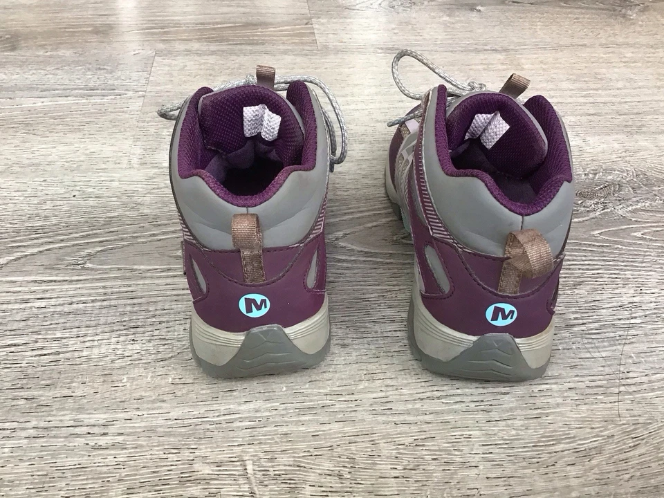 Botas Merrell Moab FST Mid WPF Gris Púrpura Botas de Senderismo MK164168 Juveniles Talla 3 M Foto 3 de 4