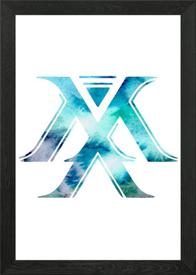 MonstaX Logo gerahmtes Wandbild Poster Leinwanddruck Bild