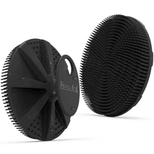 Silicone Body Scrubber Shower Bath Lather Gentle Exfoliating Black 1 Pack