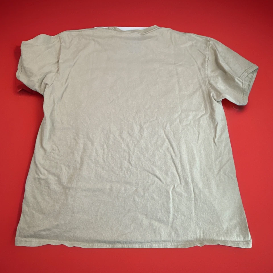 PEANUTS SNOOPY Howdy Partner Men’s Tan Short Sleeve Shirt Size L - Image 4 of 4