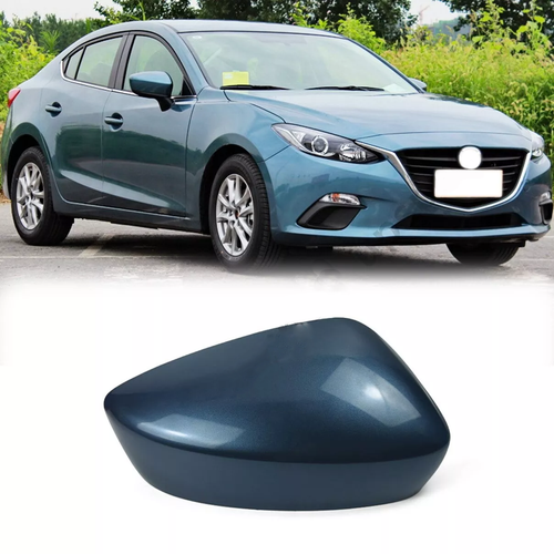 Blue Right Passenger Side Rearview Mirror Cap Cover For Mazda 3 Axela M3 2014-16 - Picture 1 of 3