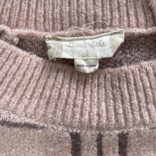 Altar’D State Pink & Brown Plaid Sweater-Women’s Small - Picture 8 of 10