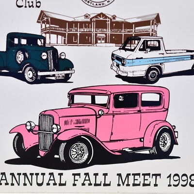 1998 Little York Park Car Show Antique Auto Club Cortland New York Plaque