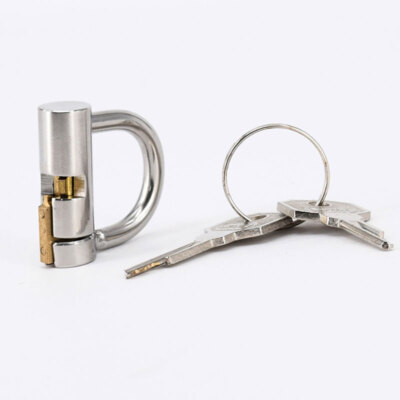 USA Stainless Steel Male PA LOCKED CHASTITY PIERCING Titanium D-Ring PA Lock