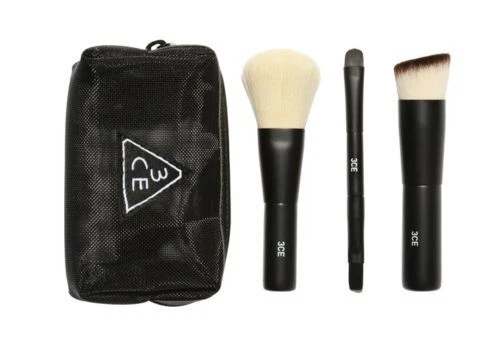 [STYLE NANDA] MESH BRUSH KIT Make-up Brush / 3ea Brush& Mesh Poutch K-beauty