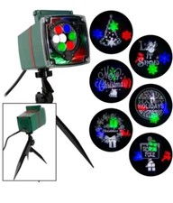 Home Accents Holiday LED Static Merry Christmas Projector With 6 Slide Images