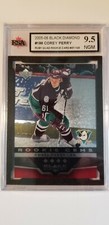Corey Perry 2005-06 Black Diamond Ruby Rookie Hockey Card #57/100 KSA Graded 9.5