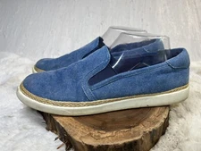 Women’s Size 9 Vionic Rae Nautical Denim Canvas Espadrille Slip On Boat Shoes