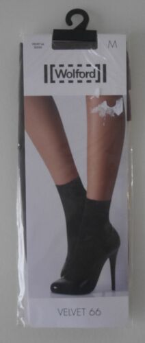 Nip: Wolford Velvet 66 Socks! Size M! Soil / Dark Brown